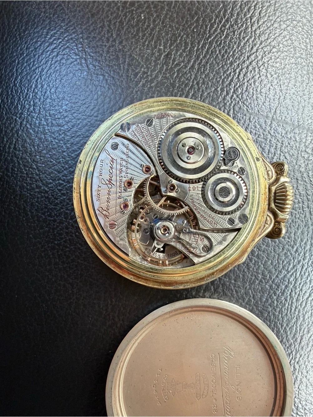 Illinois Bunn Special 163 Type I 23J 60 Hour Model 14 Railroad Pocket Watch RARE